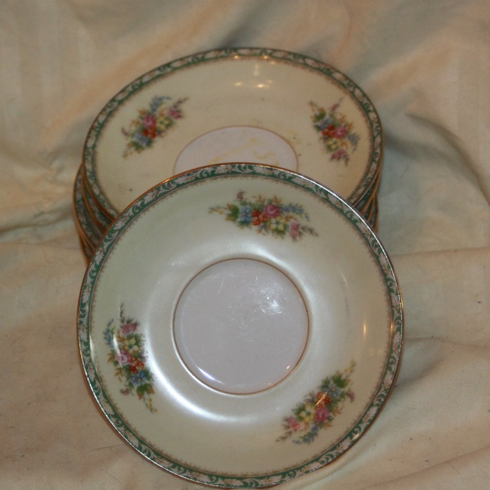 Noritake Japan Lot 7 LARGE Saucers Occupied Japan